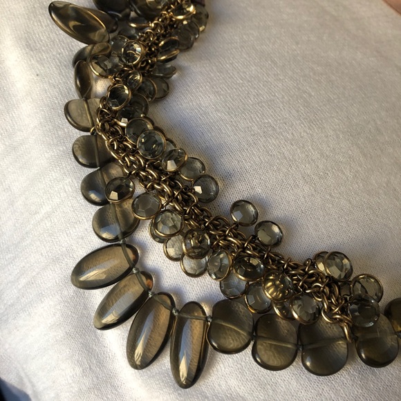 J.Crew Loose Fall Leaves Glass Necklace - Picture 2 of 6